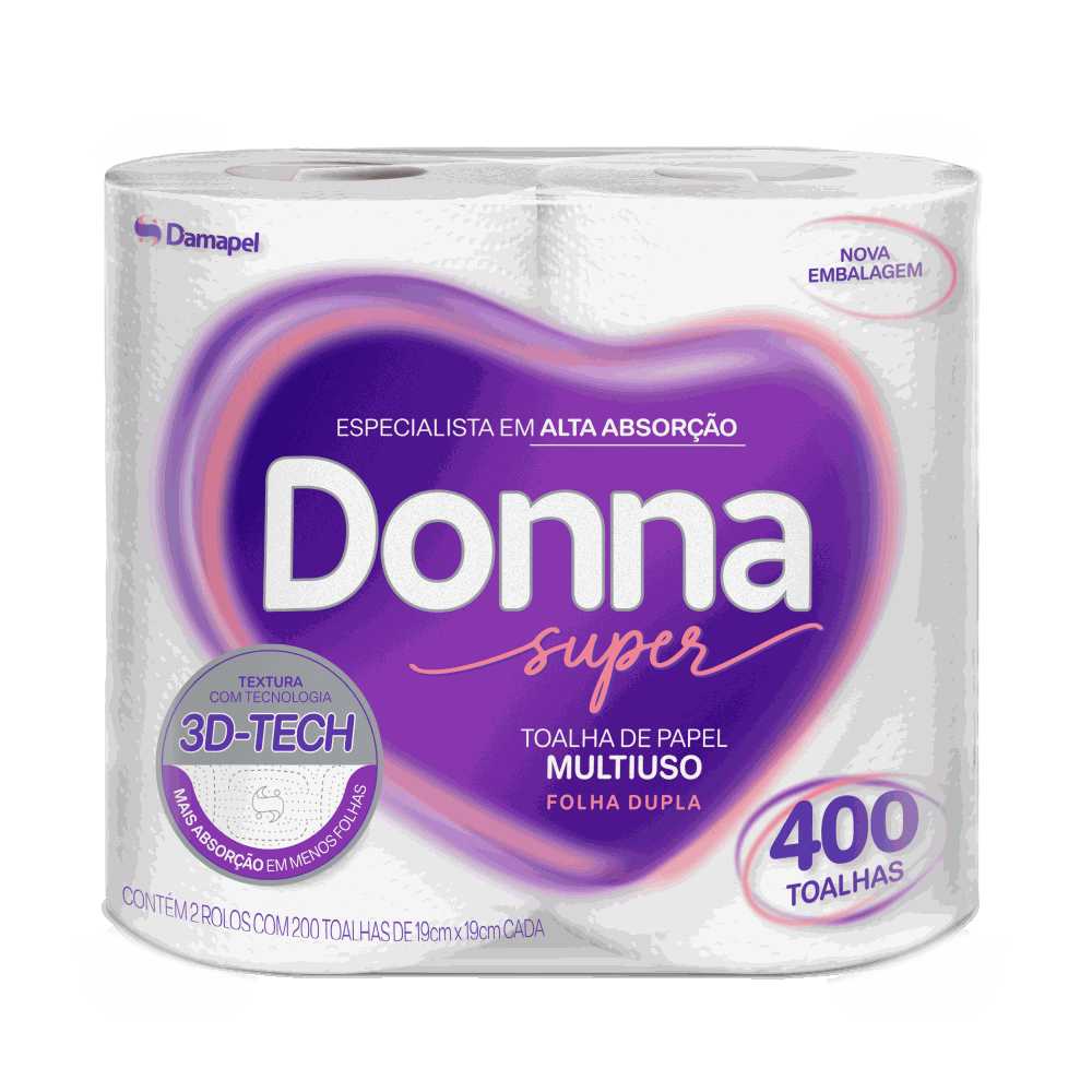 Papel-Toalha Donna — 400 folhas